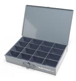 16 compartment large metal tray