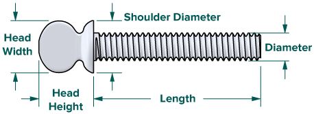Spade type thumb screw with shoulder dimensions1