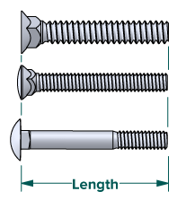 Southern CB716404Z-50 Carriage Bolt 7/16-14 x 4" Zinc Plated 307-A Pack of 50 
