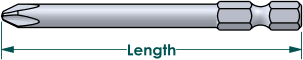Extra long phillips driver length