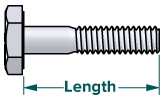 A325 structural hex bolt length