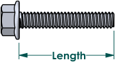 Flange bolt length