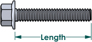 Flange bolt length